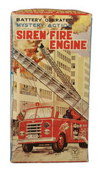 "SIREN FIRE ENGINE" BATTERY OPERATED TOY.