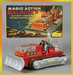 "MAGIC ACTION BULLDOZER" BATTERY OPERATED TOY.