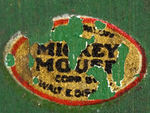 "MICKEY MOUSE" RARE FUN-E-FLEX RACER PULL TOY.