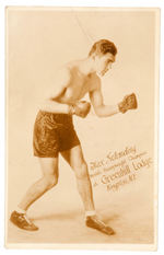 BOXER MAX SCHMELING REAL PHOTO POSTCARD AND VINTAGE PHOTO.