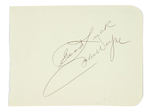 JOHN WAYNE SIGNED ALBUM PAGE.