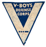 "V-BOYS DEFENSE CORPS" FIRST SEEN MEMBERSHIP CARD AND PATCH.