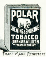 "POLAR CHEWING & SMOKING TOBACCO" PROCELAIN DOOR PUSH, LETTER & ENVELOPE.