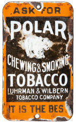 "POLAR CHEWING & SMOKING TOBACCO" PROCELAIN DOOR PUSH, LETTER & ENVELOPE.