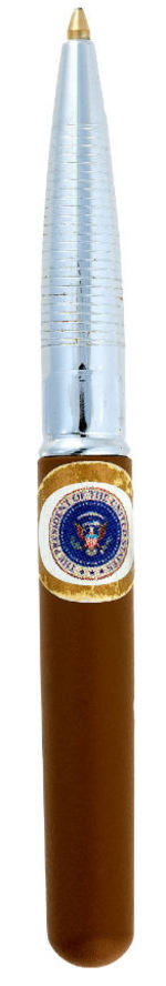 CLINTON SEX SCANDAL SYMBOLIC CIGAR PEN ACTUALLY USED BY PRESIDENT CLINTON W/NOTARIZED STATEMENT.