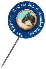 WORLD WAR I STICKPIN WITH CARDBOARD “THE R.S.P.C.A. FUND FOR SICK & WOUNDED HORSES.”