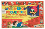 "KENNER'S DELUXE GIVE-A-SHOW PROJECTOR" WITH MANY COMIC/TV CHARACTERS.
