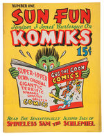 "SUN FUN KOMIKS NUMBER ONE" 1939 SATIRICAL COMIC BOOK.