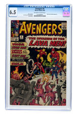 "THE AVENGERS" #5 MAY 1964 CGC 6.5 FINE+.