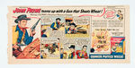 1949 COWBOY MOVIE STAR/QUAKER CEREAL ILLUSTRATED NEWSPAPER ADS.