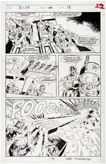 "G.I. JOE" ORIGINAL COMIC BOOK PAGE ART PAIR.