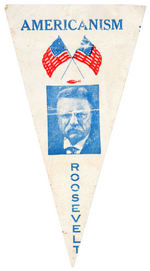 THEODORE ROOSEVELT 1912 NEBRASKA PROGRESSIVE CONVENTION RIBBON AND 1916 SMALL PENNANT.