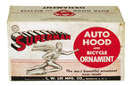 RARE SUPERMAN HOOD/BICYCLE ORNAMENT WITH BOX.