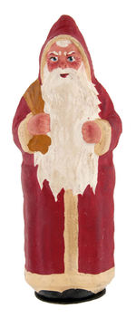 SANTA CLAUS LARGE FIGURAL CANDY CONTAINER.