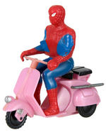 "AMAZING SPIDER-MAN SCOOTER" MARX FRICTION TOY.