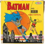 "BATMAN AND ROBIN HAND PUPPETS" BOXED IDEAL SET.