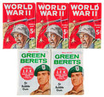 "WAR BULLETIN/GREEN BERETS"  PHILADELPHIA CHEWING GUM UNOPENED GUM CARD PACKS.