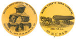 ILLINOIS CORN CARNIVAL OUTSTANDING BUTTON PAIR FROM 1898-1899 AND HAKE COLLECTION.