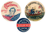 “PERRY CENTENNIAL” BUTTON TRIO FROM CPB.