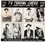 "TV TRADING CARDS/POPULAR TV COWBOY STARS" STORE SIGN.