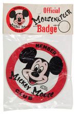 KROGER COFFEE CAN WITH "MICKEY MOUSE CLUB MEMBER BADGE" OFFER & BUTTON.