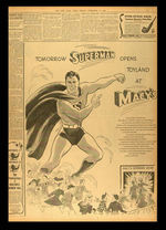 "THE NEW YORK TIMES" 11/15/1940 ISSUE WITH MACY'S SUPERMAN AD.