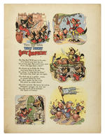 "MICKEY MOUSE MERRY MEDLEY" RARE LINEN-LIKE BOOK.
