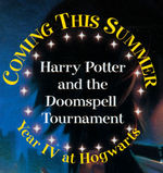 "HARRY POTTER AND THE DOOMSPELL TOURNAMENT" BOOKSTORE ADVERTISING STANDEE.