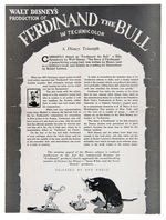 "FERDINAND THE BULL" PUBLICITY FOLDER.