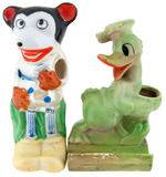 MICKEY MOUSE & DONALD DUCK TOOTHBRUSH HOLDER PAIR.