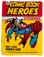 MARVEL "COMIC BOOK HEROES STICKERS" TOPPS FULL GUM DISPLAY BOX.
