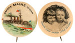 PAIR OF 1898 CIGAR ADVERTISING BUTTONS WITH CUBAN TIE-IN FROM CPB.