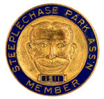 RARE “MEMBER” SERIALLY NUMBERED BADGE FOR “STEEPLECHASE PARK ASS’N.”