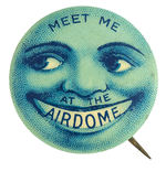 BLUE MOON FACE BUTTON FOR EARLY PALISADES AMUSEMENT PARK.