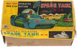 "SPACE TANK M-18" BOXED BATTERY-OPERATED TOY.