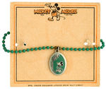 BEAUTIFUL MICKEY MOUSE NECKLACE WITH EXCEEDINGLY RARE ORIGINAL CARD.