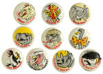 CARTOON ANIMALS PROBABLE SET FROM GREEN DUCK BUTTON CO. ARCHIVE.