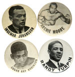WORLD CHAMPION BOXERS FOUR BUTTONS CIRCA MID-50s – EARLY 60s.