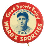 “CHARLIE GEHRINGER” FROM “WARD’S SPORTIES” SET.