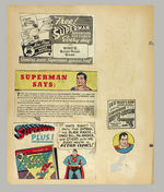 SUPERMAN THEME SCRAPBOOK PAGE WITH RARE CEREAL PREMIUM INSERT PAGES.