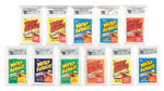 "WACKY PACKAGES" EXTENSIVE LOT OF GAI GRADED UNOPENED PACKS.