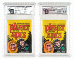 "PLANET OF THE APES" GUM CARDS DISPLAY BOX AND GAI GRADED PACKS.