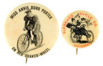 LADIES ON BICYCLES 1896 PAIR.