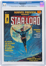 "MARVEL PREVIEW" #4 JANUARY 1976 CGC 6.5 FINE + - FIRST APPEARANCE OF STARLORD.