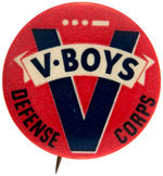 V-BOYS 1942 COMIC BOOK CLUB MEMBER RARE BUTTON THE 3RD WE'VE SEEN.