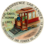 "THE PROVIDENCE CAR FENDER" GREAT MIRROR BUT GLASS BROKEN.