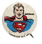 SUPERMAN ORIGINAL PEP PIN ART.