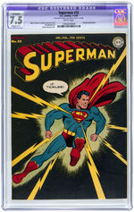 "SUPERMAN" #32 JANUARY-FEBRUARY 1945 CGC RESTORED APPARENT 7.5 SLIGHT (C-1) VF-.