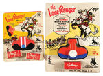 "THE LONE RANGER MOVIE-STYLE VIEWER" SIZE VARIETY PAIR ON ORIGINAL CARDS.
