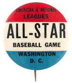 SOUVENIR 1937 BUTTON FOR “AMERICAN & NATIONAL LEAUGES ALL-STAR BASEBALL GAME.”